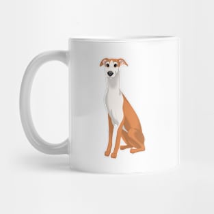 Red & White Whippet Dog Mug